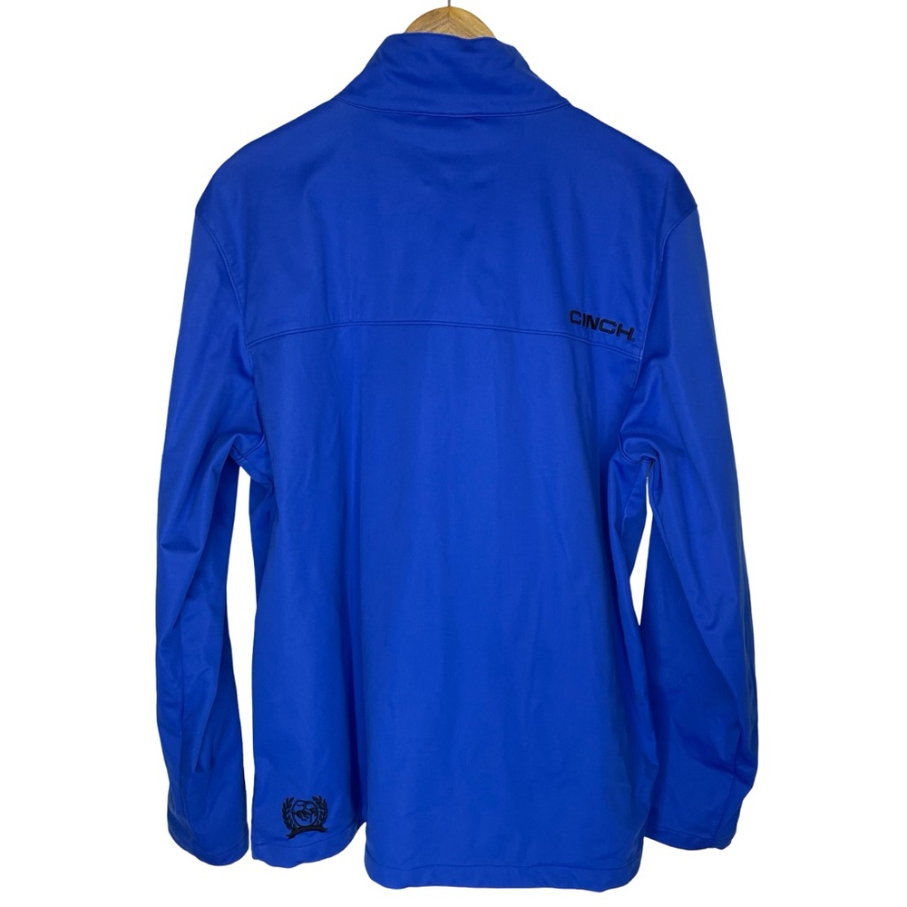 Cinch Blue Men's full zip softshell Jacket with zip pockets large - Picture 2 of 4